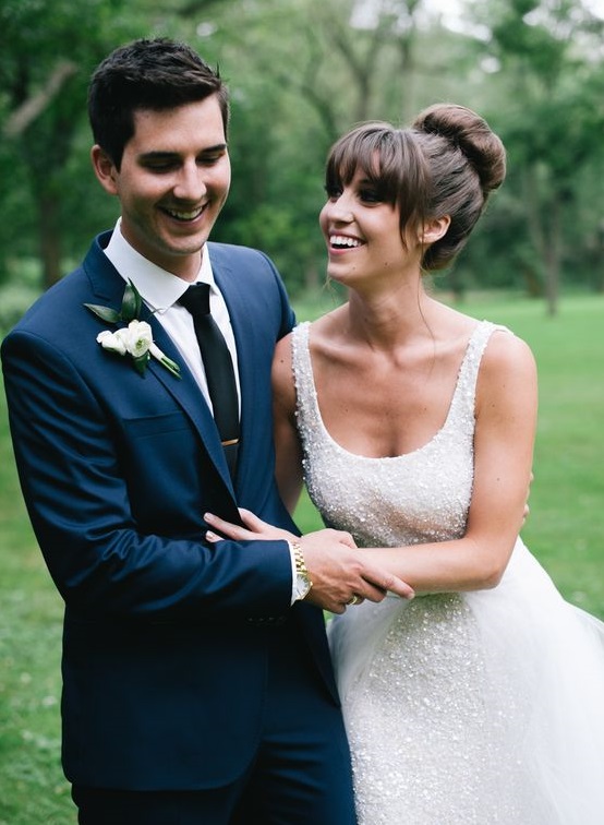 wedding hairstyle with bangs